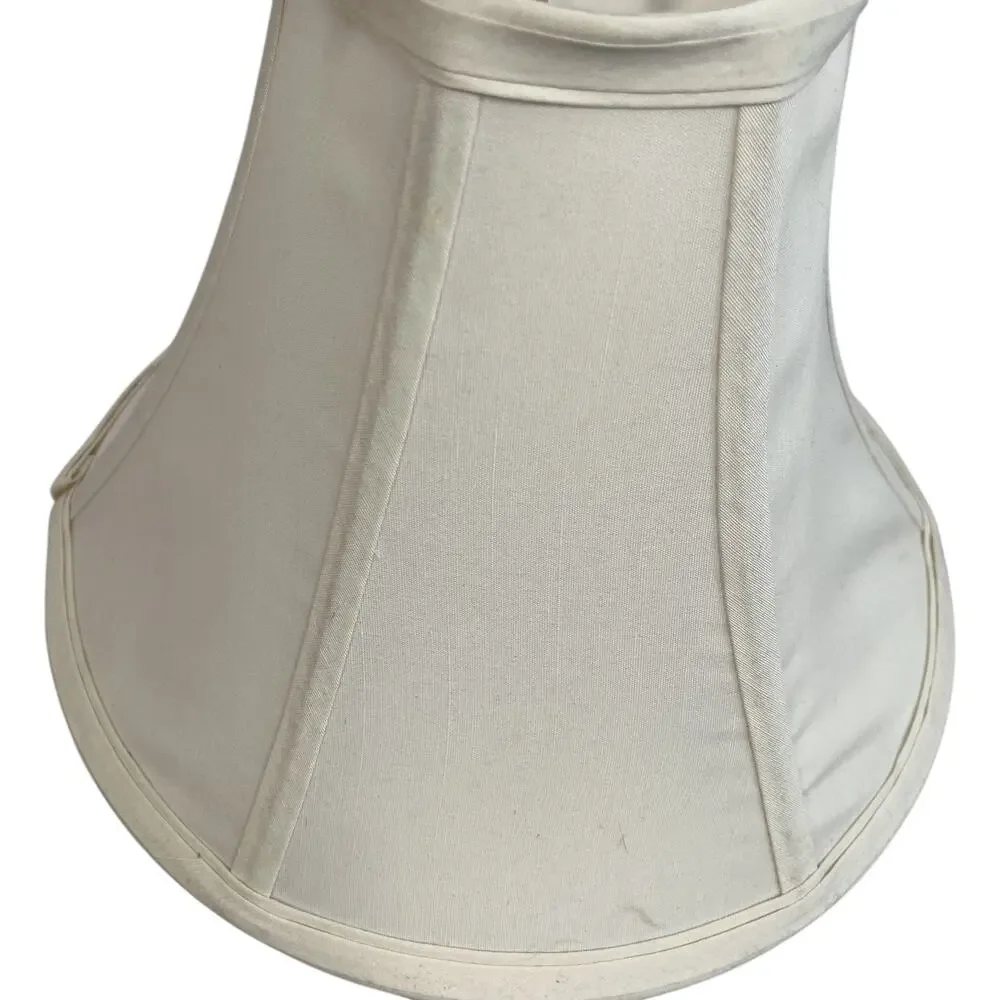 Brushed Nickel Table Lamp Modern Accent Light Fabric Shade